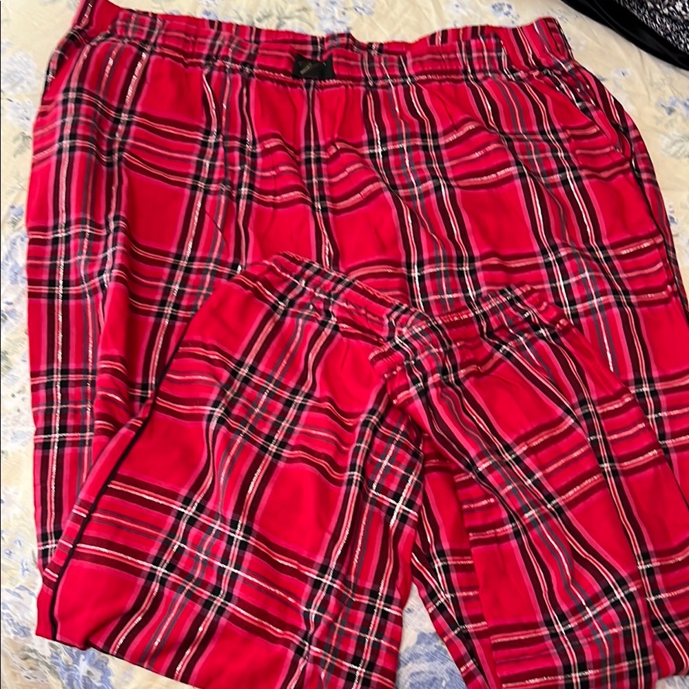 Victoria's Secret Red and Black Plaid Shorts